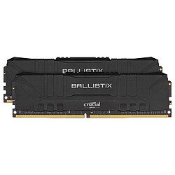 Ballistix Kit - 32Go Mémoire gamer pour PC de bureau Ballistix Black - 32 Go (2 x 16 Go) - DDR4 - 3000 MHz - CL15