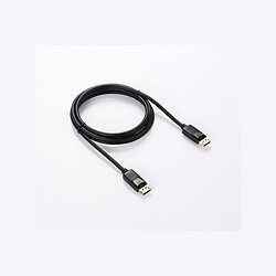 D2 Diffusion Câble Displayport Male/Male 1.4 avec système de verrouillage - 2M - Compatible 8K - Noir 