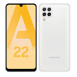 Samsung Galaxy A22 - 4G - 64 Go - Blanc Smartphone 6,4" HD+ - Mediatek MT6769V - RAM 4Go - 5000 mAh - Charge rapide - Quadruple capteur 48MP - Android 11