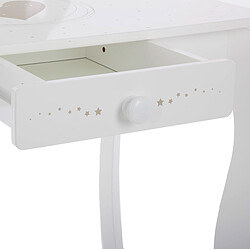 3S. x Home Coiffeuse et Tabouret pour Enfant Blanc ELSA pas cher