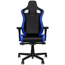 Noblechairs EPIC Compact gaming - Bleu Chaise gamer revêtement cuir - dossier inclinable 135° - accoudoirs 4D - 120 kg max - pied aluminium 5 branches