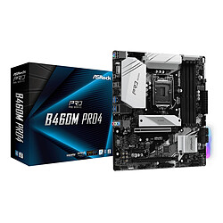 ASRock INTEL B460M PRO4 - mATX Carte mère mATX - Socket INTEL LGA1200 - Chipset INTEL B460