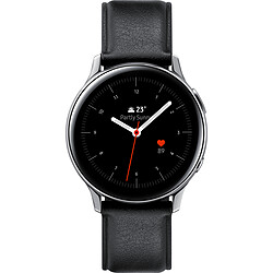 Samsung Galaxy Watch Active 2 - 40 mm - Acier Gris Glacier  Montre connectée Watch Active2 - bracelet cuir - écran Super AMOLED - cardiofréquencemètre - GPS - étanche 5 ATM/IP69 - ECG