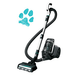 Bissell Aspirateur traineau sans sac - Smartclean Pet Rouleau à brosses sans enchevêtrement à moteur - Pour tapis, carrelages et parquets - Câble 12 m - Vidage hygiénique sans contact - Capture 99,9 % des particules fines