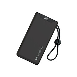 3M WE Batterie de secours, Power Bank, 10 000 mAh, PD 18W 1 port USB-A, 1 port USB-C pour chargement simultané - Noir 