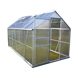 Habitat Et Jardin Serre jardin polycarbonate  Diamant 126  + Base - 7,22m² 