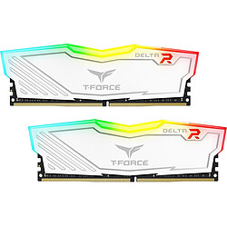 T-Force Delta RGB - 2 x 8 Go - DDR4 3600 MHz CL 18 - Blanc