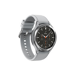 Samsung Galaxy Watch4 Classic - 42 mm - Bluetooth - Argent Montre connectée Galaxy Watch4 Classic - Fonctionnalités Sport et Bien-être avancées - Connexion Bluetooth 5.0 - Cardiofréquencemètre - Altimètre - Accélèromètre - GPS - Suivi d'exercice - Notifications - Etanche - ECG - Android WearOS