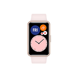 Huawei Watch Fit - Rose Montre connectée - Design coloré et trendy - Jusqu'à 10 jours d'autonomie - Notifications intelligentes - Puce GPS intégrée