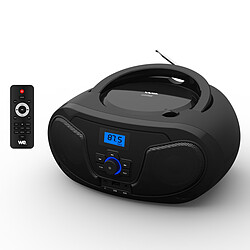 We Lecteur Radio CD-USB(MP3)-Bluetooth avec télécommande, 2*2W Noir