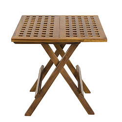 Avis MACABANE Table pique nique de jardin HANNA carrée en bois teck huilé