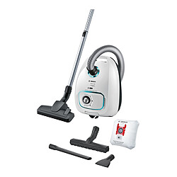 Bosch Aspirateur avec sac Serie 4 GL-40 ProHygiène BGBS4HYG1 - Blanc Aspirateur traineau avec sac - 600W - 75 dB - Système PowerProtec - Rayon d'action 10m - Garantie de 10 ans sur le moteur