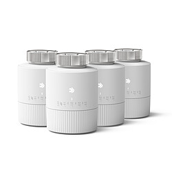 Tado Têtes Thermostatiques Basic connectées - Quattro Pack  Têtes Thermostatiques connectées et intelligentes - Pack Quattro pour contrôle multi-pièces