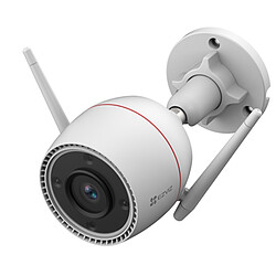 EZVIZ Caméra de vidéosurveillance connectée - H3C - Extérieur - Blanc Résolution 2K - Vision nocturne en couleur - Détection par IA des formes humaines - Zones personnalisables - Alertes vocales personnalisables - IP67 - Défense active avec sirène et lampe flash