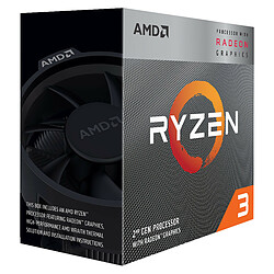 AMD Ryzen 3 3200G Wraith Stealth Edition (3.6 GHz / 4 GHz) Processeur Quad-Core 4 Threads - Socket AM4 - Cache L3 4 Mo - Radeon Vega Graphics 8 - 12 nm TDP - 65W avec système de refroidissement (version boîte - garantie constructeur 3 ans)