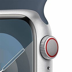 Avis Apple Watch Series 9 GPS 41 mm Boîtier en aluminium argenté avec bracelet sport Bleu tempête M/L