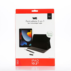 WE Bundle avec étui protection tab/film protection écran/stylet - Compatible iPad 7e, 8e, 9e génération 10.2 pouces - Etui en matériaux recyclés - Gris