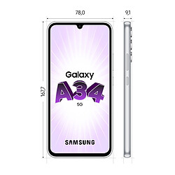 Acheter Samsung Galaxy A34 - 5G - 8/256 Go - Argenté