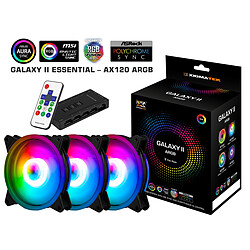 Xigmatek Galaxy II Essential AX120 ARGB (pack de 3) Ventilateur 12 cm PWM LED RGB