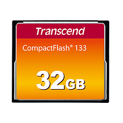 Transcend CompactFlash - 32 Go Carte Mémoire CompactFlash - 32 Go - High Speed 133X - TS32GCF133