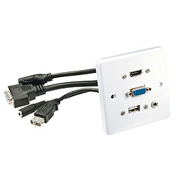 Lindy prise murale VGA/HDMI/USB/Jack 3.5 mm Lindy prise murale VGA/HDMI/USB/Jack 3.5 mm