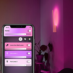 Acheter Philips Hue Applique murale d'intérieur connectée LIANE - 12W 240V - Blanc - White & Color Ambiance