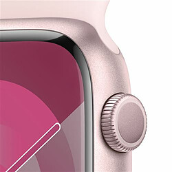 Avis Apple Watch Series 9 GPS 45 mm Boîtier en aluminium Rose avec bracelet sport Rose clair S/M