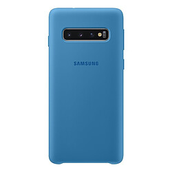 Samsung Coque Silicone Galaxy S10 - Bleu Coque silicone Galaxy S10 - Finition douce - Protection dos et rebords