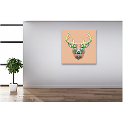 DECLIKTABLEAU Tableau Animaux Cerf Marron 50X50 