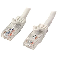 StarTech.com Câble réseau Cat6 UTP sans crochet de 10 m - Cordon Ethernet RJ45 anti-accroc - M/M - Blanc