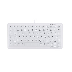 Avis Cherry AK-C4110F-U1-W/FR Clavier filaire compact sans pavé numérique lavable USB blanc