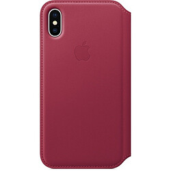 Apple iPhone X Leather Folio - Fruits rouges