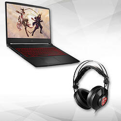 MSI Katana GF66 11UE-624XFR + Casque gaming H991 - Filaire - Noir/Rouge