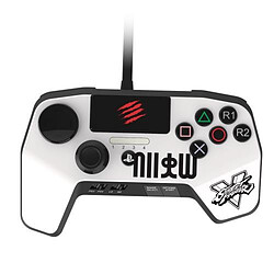 Mad Catz Manette FightPad Pro Blanc (Ryu Street Fighter V) pour PS3/PS4