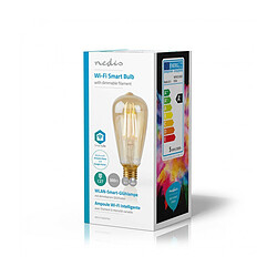 Acheter NEDIS Ampoule à Filament LED Intelligente Wi-Fi - E27 - ST64 - 5 W - 500 lm