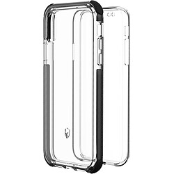 Force Case Coque renforcée Urban 360° pour iPhone X/XS Grise Coque semi-rigide intégrale transparente et contour gris foncé - Légère et élégante