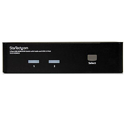 StarTech.com Commutateur KVM HDMI USB 2 ports avec audio et concentrateur USB 2.0