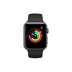 Apple Watch Series 3 - GPS - 42 mm - Gris Sidéral -  Bracelet Sport Noir - Reconditionné