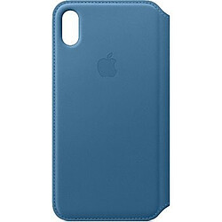 Apple iPhone XS Max Leather Folio - Bleu Cape Cod