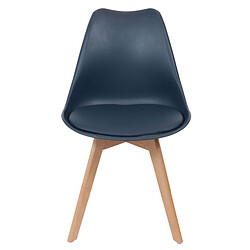 3S. x Home Lot de 2 chaises scandinaves coque rembourée - bleu