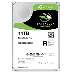 Seagate Technology BarraCuda Pro 14 To 3.5'' SATA III (6 Gb/s) Cache 256 Mo Disque dur interne SATA III (6 Gb/s) 3.5'' 7200 Tr/min cache 256 Mo ST14000DM001