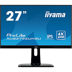 iiyama 27'' LED XUB2792UHSU-B1 Ecran PC Multimédia - 3840x2160 - Dalle IPS - 4 ms - 75 Hz - HDMI/DVI/DisplayPort