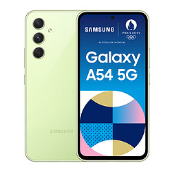 Samsung Galaxy A54 - 5G - 8/128 Go - Lime Smartphone  6,4" FHD+ Dynamic AMOLED 120 Hz - 5G - 128 Go - Android 13 One UI - Triple capteur photo