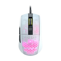 ROCCAT Burst Pro blanche Souris gamer - Connexion filaire - Capteur optique Owl-Eye - 16000 DPI - 5 boutons programmables - Blanche