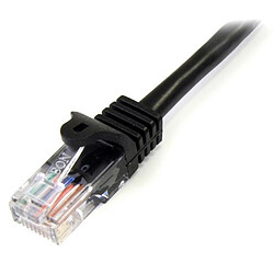 StarTech.com Câble réseau Cat5e UTP sans crochet de 3m - Cordon Ethernet RJ45 anti-accroc - M/M - Noir