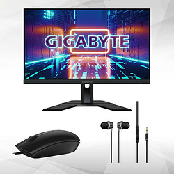 Gigabyte 28" LED - M28U + Souris MS116 + Ecouteurs KORP HELIUM Noir