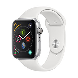 Apple Watch Series 4 - 44mm - Alu Argent / Bracelet Sport Blanc