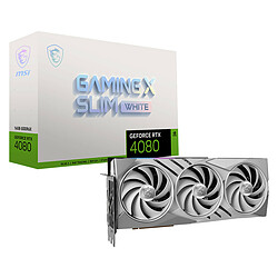 MSI GeForce RTX 4080 16GB GAMING X SLIM WHITE DLSS 3  - 16 Go GDDR6X - 2x HDMI/2x Display Port - PCI Express 4.0 16x 