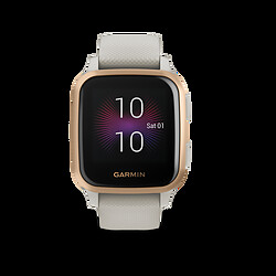 Montre Connectée Mixte Garmin Light Sand 010-02426-11 - Bracelet Silicone Blanc