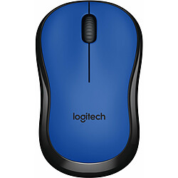 Logitech M220 SILENT Bleu - Sans fil Souris bureautique - Connexion sans fil 2,4 GHz avec récepteur USB - Droitier / Gaucher - 3 boutons - Noire